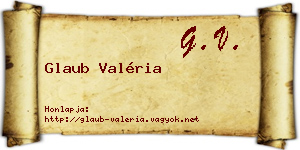 Glaub Valéria névjegykártya