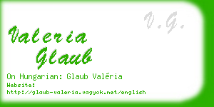 valeria glaub business card