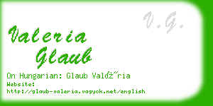 valeria glaub business card